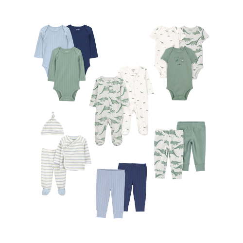 Carter's Child of Mine Baby Layette Outfit Set, 15-pack, Sizes Preemie-6/9 Months