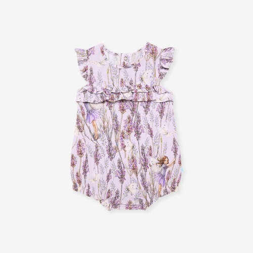 Lavender Fairy Ruffled Bubble Romper