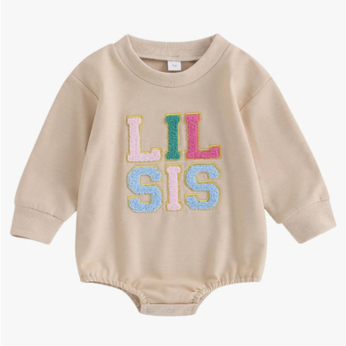 Twopumpkin Baby Toddler Girl Boy Sweatshirt/Romper Long Sleeve Sister Brother Matching Outfit Newborn Clothes
