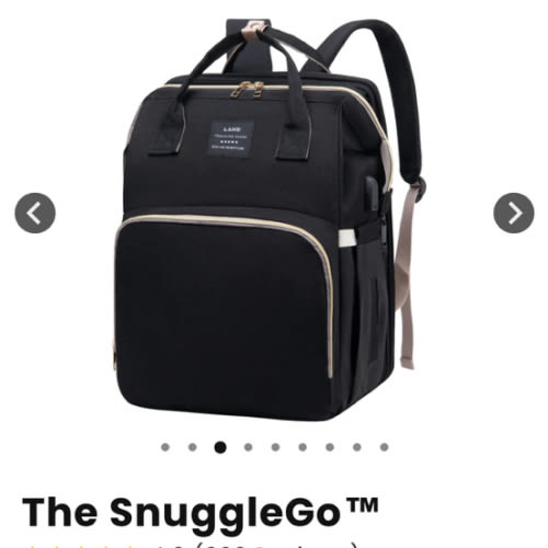The SnuggleGo™ - Black Diaper Bag