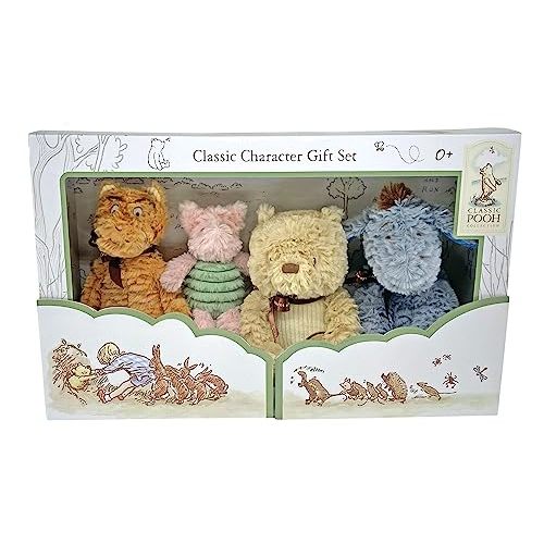 KIDS PREFERRED Disney Baby Classic Winnie The Pooh and Friends 4 Piece Plush Collector Set Stuffed Animals