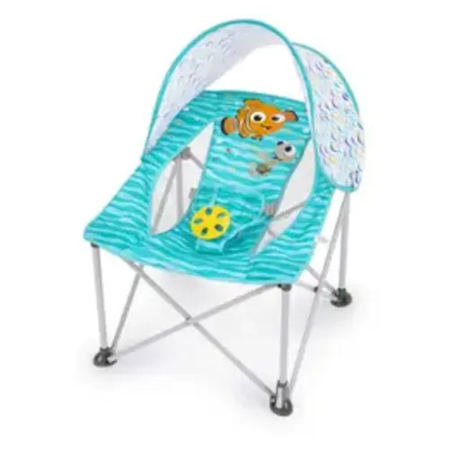 Bright Starts Pop ‘N Chill Travel Seat – Lightweight Foldable Baby Seat with Canopy, UPF 50 Sun Protection, 3-Point Harness, Machine Washable Pad, Multiple Color Options, Newborn to 6 Months - TikTok Shop