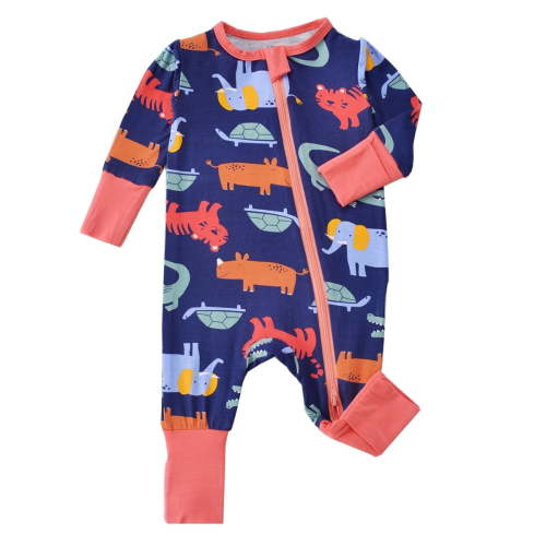 Emy Dola Baby Boys' Snug Fit Pajamas Bamboo Viscose Footless Baby Sleeper Newborn Boys Jumpsuit Sleep 'N Play Romper One-Piece