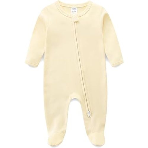 Baby Footie Double Zipper Infant Cotton Clothes Sleeper Baby Pajamas Sleepwear