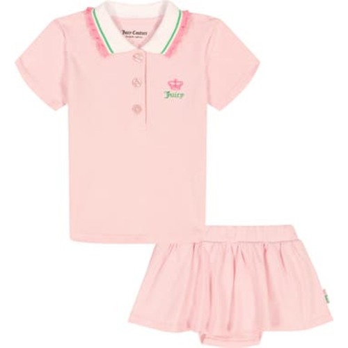 Kids' Terry Polo & Skirt Set