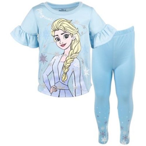 Disney Frozen Princess Moana Little Mermaid Floral Girls T-Shirt and Leggings Outfit Set Toddler