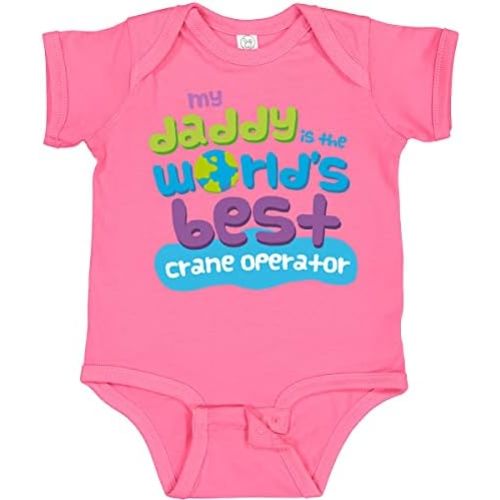 inktastic Worlds Best Crane Operator Daddy Baby Bodysuit