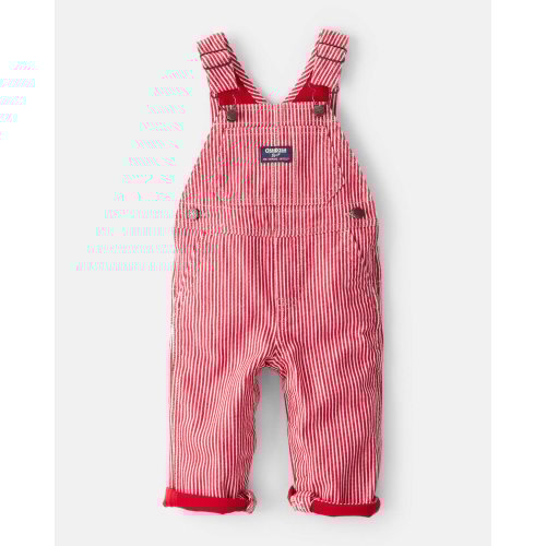 Baby Boy Hickory Striped Overalls - Red - OshKosh | Carter's