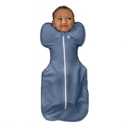 Love to Dream Swaddle UP, Baby Sleep Sack, Self-Soothing Swaddles for Newborns, Improves Sleep, Secure Fit Helps Calm Startle Reflex, New Born Essentials for Baby, 5-8.5 lbs, Denim