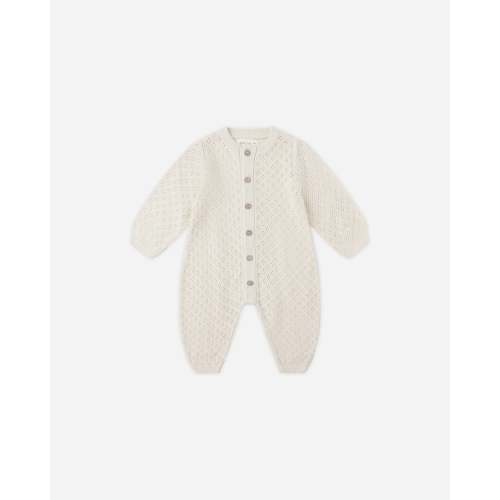Long Sleeve Bubble Romper || Natural – Quincy Mae
