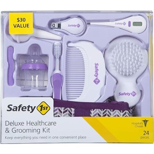 Safety 1st Deluxe Baby Healthcare and Grooming Kit, Pyramids Grape Juice, Newborn Baby Essentials, One Size, 24 Pieces (Pack of 12)