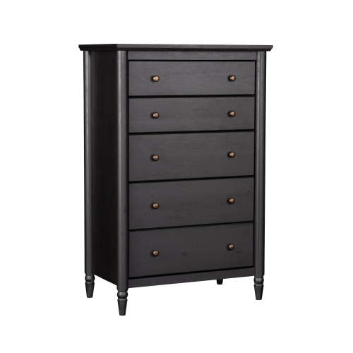 My Texas House Monroe 5-Drawer Dresser, Raven Black Oak Finish