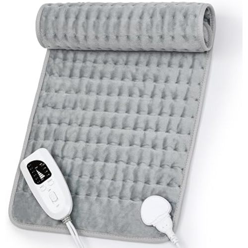 Heating Pad,Electric Heating Pad,Heating Pad for Back,Silvergray,24x12In