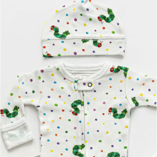 Organic 2-Way Zipper Footie in Caterpillar – L'ovedbaby