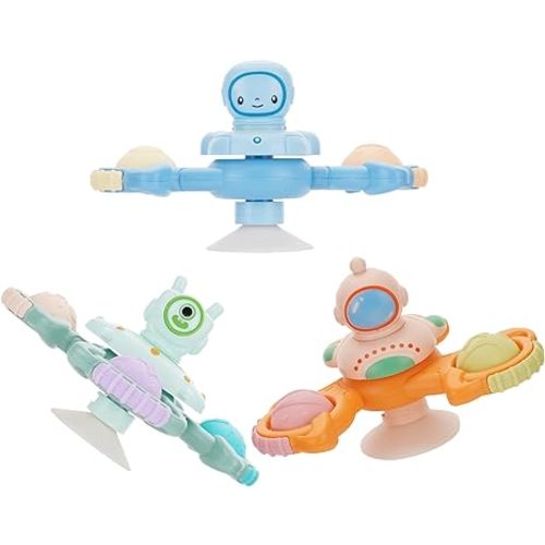 Hundredmore Suction Cup Spinner Toys for 1-3 Years Old Boys and Girls,12-18Months Baby Bath Toys,Toddlers 1st Birthday Sensory Toys Gifts