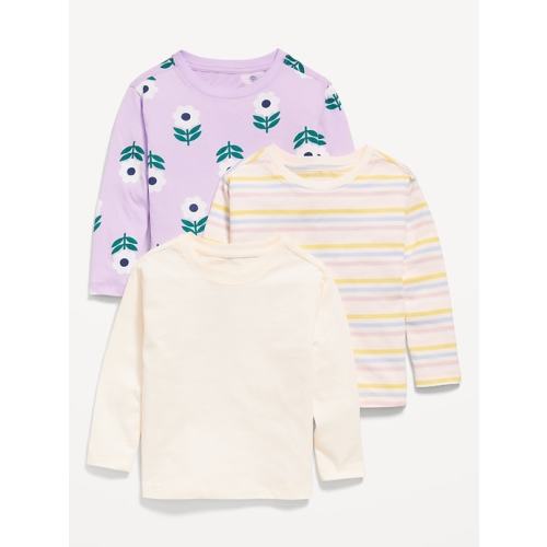 Long-Sleeve T-Shirt 3-Pack for Toddler Girls