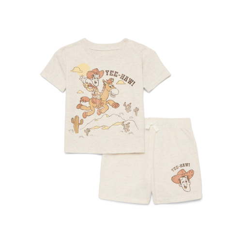 Toy Story Baby Boys' Short Sleeve Graphic Tee and Shorts Set, 2-Piece, Sizes 0/3M-24M