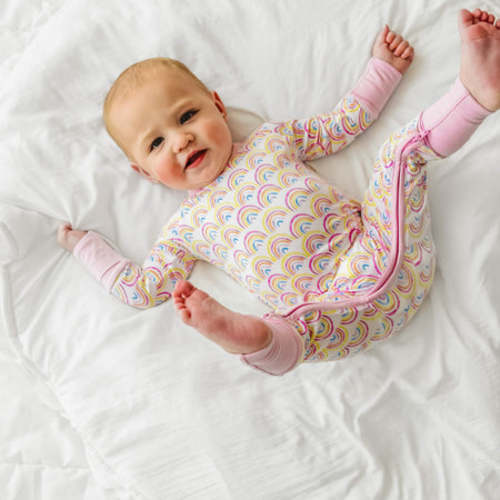 Pastel Rainbows Crescent Zippy, 0-3M
