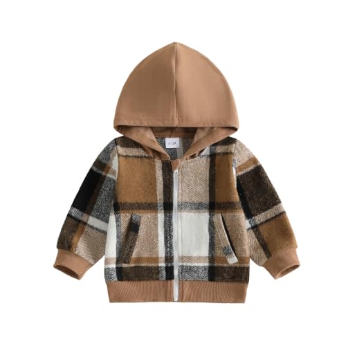 MERSARIPHY Toddler Boy Hoodies Jacket Baby Boy Lightweight Zip Up Coat | Infant Baby Boy Pocket Hooded Spring Fall Winter Outwear 6 12 18 24 Months 2T 3T 4T 5T Windbreaker Jackets Hooded Sweatshirt