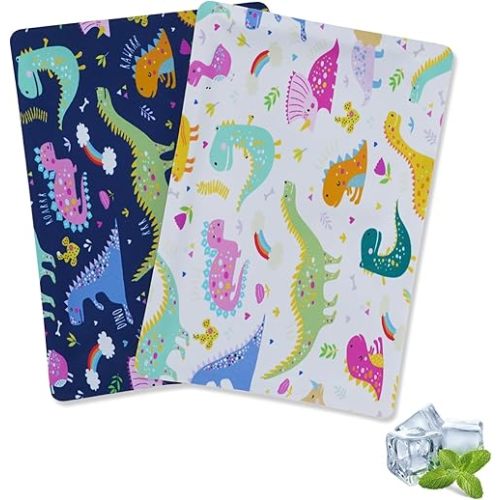 Cerbonny Ice Packs For Lunch Boxes,Lunch Box Ice Packs,Ice Pack For Lunch Box,Ice Packs For Cooler,Freezer Packs,Fit For 3+,Dinosaur-2ps