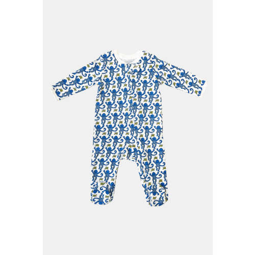 Infant Monkey Zipper Footie; 6-9M