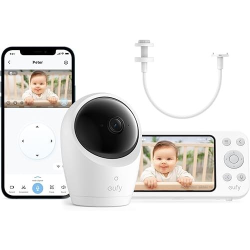 eufy Security Baby Monitor E20 & Baby Monitor Crib Mount (Bundle)