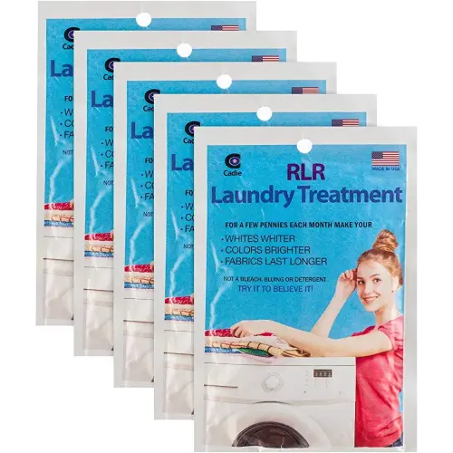 RLR Natural Laundry Detergent Powder – Whitens, Brightens, Refreshes Baby Cloth Diaper Detergent, Musty Towels, Workout Clothes - Non-toxic, Fragrance-Free For Sensitive Skin (Pack of 5)