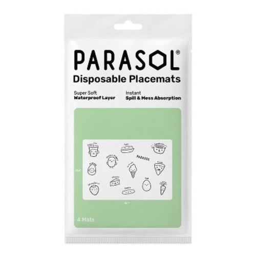 Parasol Disposable Placemats - White 4ct