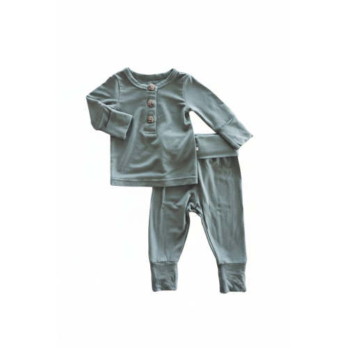 2pc Bamboo Button Top & Bottom | Clover