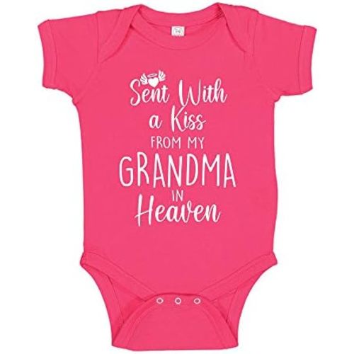 Sent with A Kiss from My Grandma in Heaven Baby Bodysuit Infant One Piece