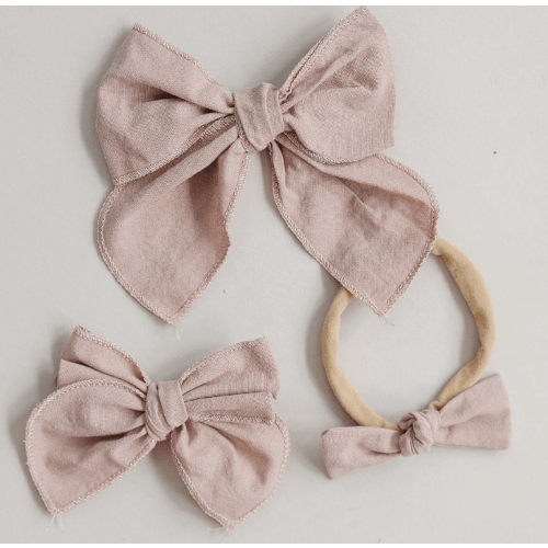 Dusty Rose Hair Bow