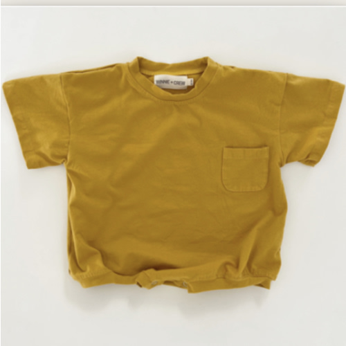 Cory Pocket Romper in Mustard | Baby and Toddler | WinnieandCrew.com – Winnie + Crew