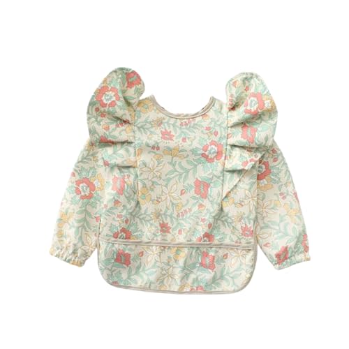 Waterproof Long Sleeve Ruffle Baby Bib