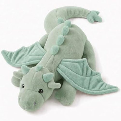 ARELUX Large 36in Cute Dragon Stuffed Animals Plush Toy Soft Green Pterosaur Plushie Giant Fuzzy Dinosaur Pillow Plushies with Wings Cuddly for Friends Family