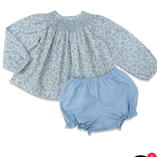 Long Sleeve Mille Set - Chrysanthemum Floral | Posh Tots Children's Boutique