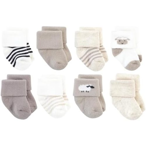 Hudson Baby Basics Unisex Baby Cozy Terry Socks 8-Pack