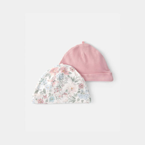 Baby Girl 2-Pack Butterfly Garden PurelySoft Caps | Carter’s Oshkosh Canada