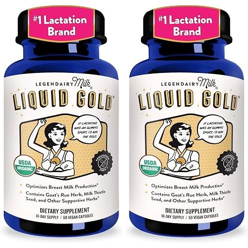 Legendairy Milk Liquid Gold Lactation Support | Lactation Supplement with Organic Goats Rue, Milk Thistle, Shatavari, Fennel, Alfalfa & Anise | Breastfeeding Supplements, 2 Pack