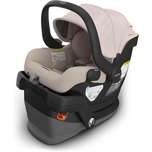 UPPAbaby Mesa V3 Infant Car Seat - Easy Installation + SmartSecure Technology - Attaches to Stroller | Base + Infant Insert Included - Ada (Sandstone)