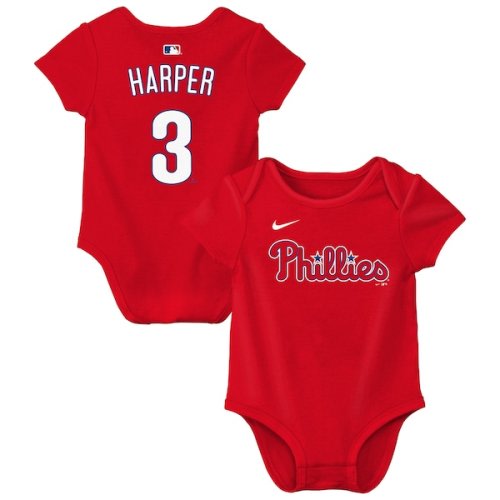 Bryce Harper Philadelphia Phillies Nike Newborn & Infant Name & Number Bodysuit - Red