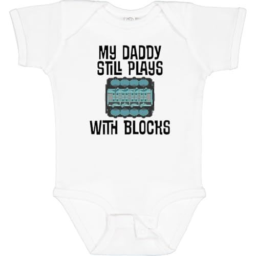 inktastic Auto Mechanic Daddy Still Plays with Blocks Baby Bodysuit