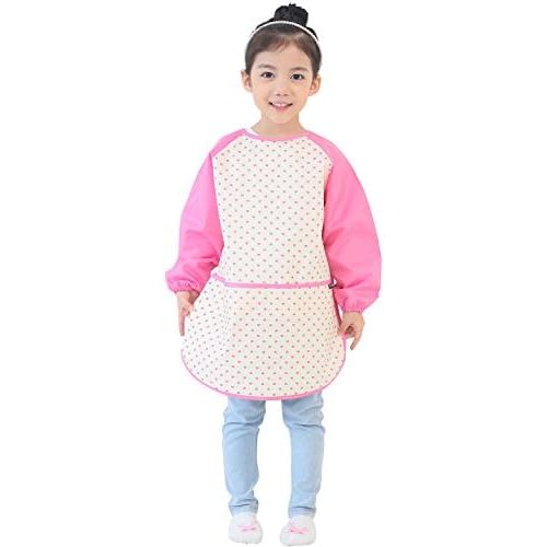 Plie Kids Waterproof Art Smock – Long Sleeve Apron for Painting, Baking, Sensory Play (Ages 1–10)