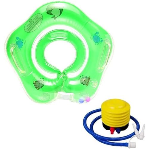 Inflatable Baby Swimming Float with Inflatable Tools Pool Fun Swimming Pool Toys for Age 1-36 Months Toddler,Neck Float for Baby