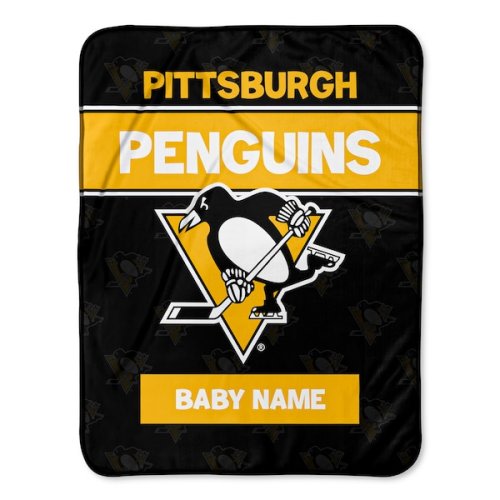Pittsburgh Penguins Chad & Jake 30" x 40" Personalized Baby Blanket