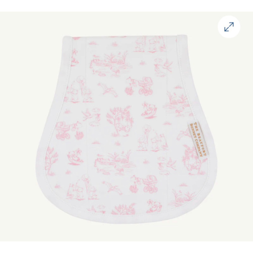 Burp Cloth - Sir Proper's Sweet Arrival (Hamptons Hot Pink)