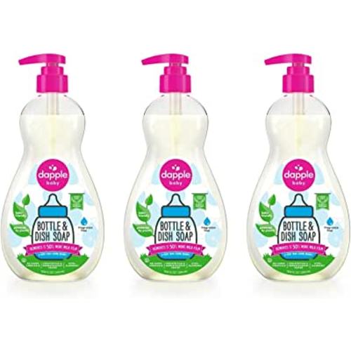 Amazon.com: Dapple Baby, Bottle and Dish Soap Dish Liquid Plant Based Hypoallergenic 1 Pump Included, Packaging May Vary, Fragrance Free, 16.9 Fl Oz (Pack of 3) : Health & Household
