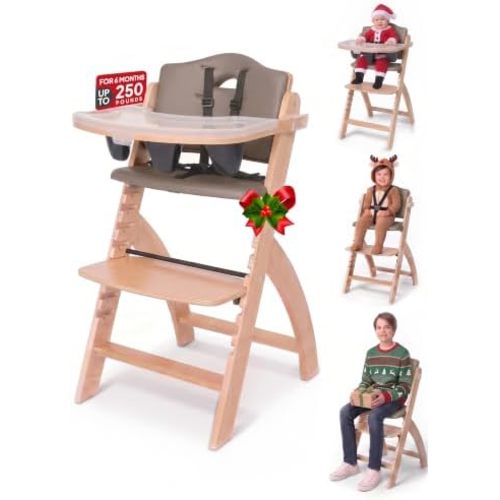 Abiie Beyond Junior Convertible Wooden High Chair with Removable Tray