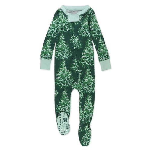 Honest Baby Clothing Organic Cotton Boy or Girl Long Sleeve Christmas Sleep N Play, Newborn to 9 Months