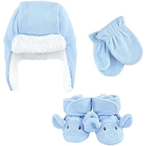 Hudson Baby Baby-Girls Trapper Hat, Mitten and Bootie Set