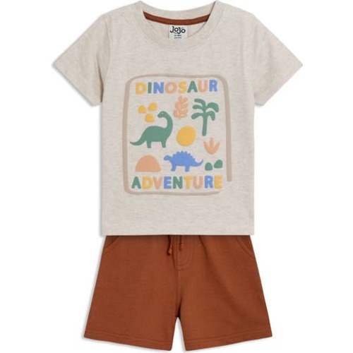 JOJO MAMAN BEBE Dinosaur Print Cotton T-Shirt & Shorts Set | Nordstromrack